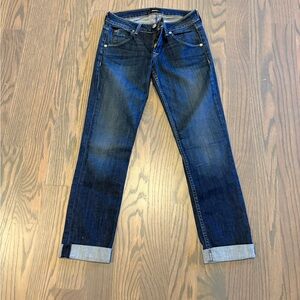 Hudson Cuffed Skinny Jeans 26